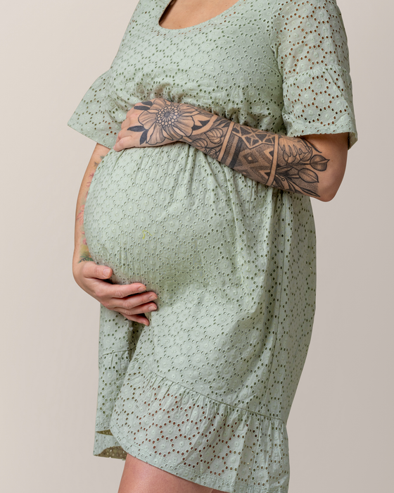 Dahlia Eyelet Maternity & Nursing Dress