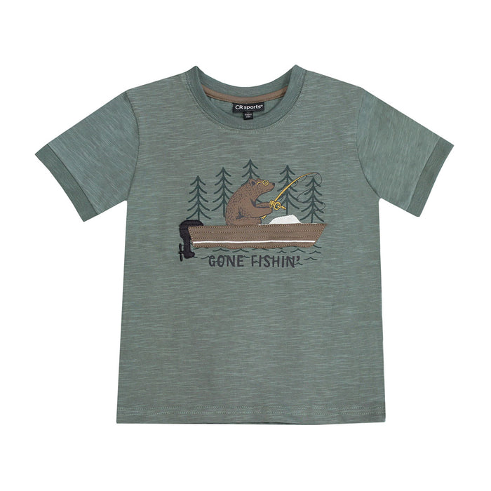 Bear Fishing Boat T-Shirt