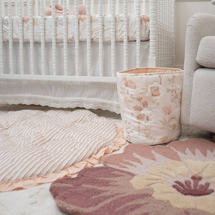 Violet Quilted Nursery Storage Bin