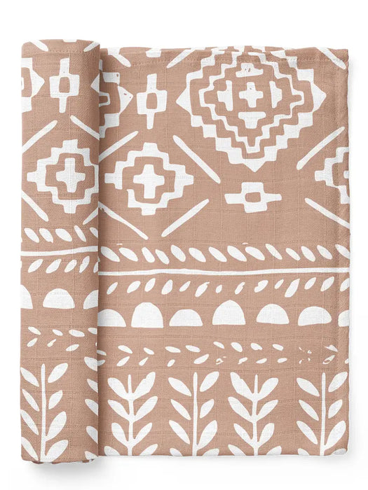 Maple Sugar Tapestry Muslin Swaddle Blanket