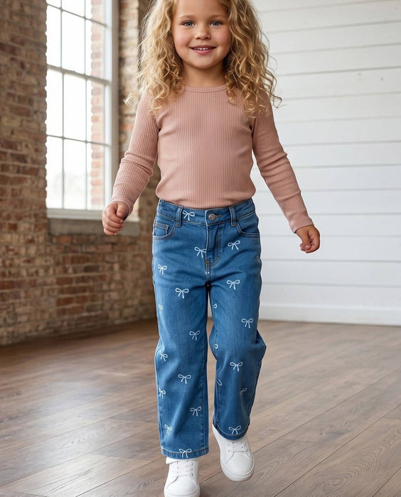 Bow Belle Medium Wash Denim Jeans