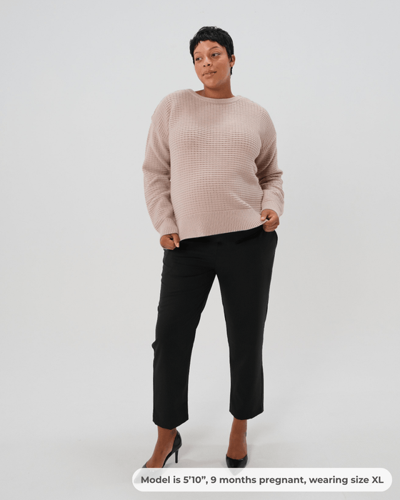 Elizabeth Under Belly Maternity Pants in All-Season Wool - Nature Baby Outfitter