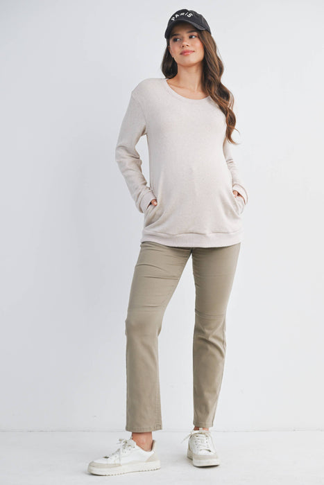 V-Neck Double Layer Maternity Nursing Pullover Top