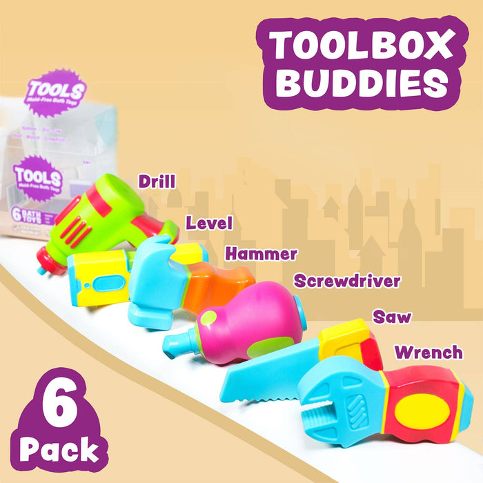 Tools Mold Free Bath Toys, 6 Pack