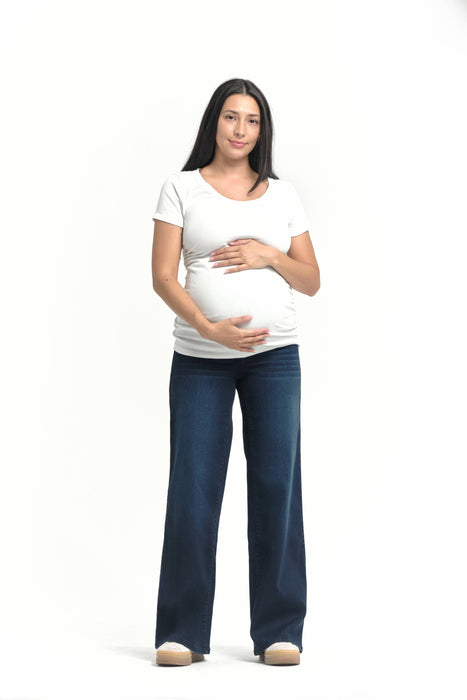 Maternity 32" Better Butter Wide Leg Jean in Yanique