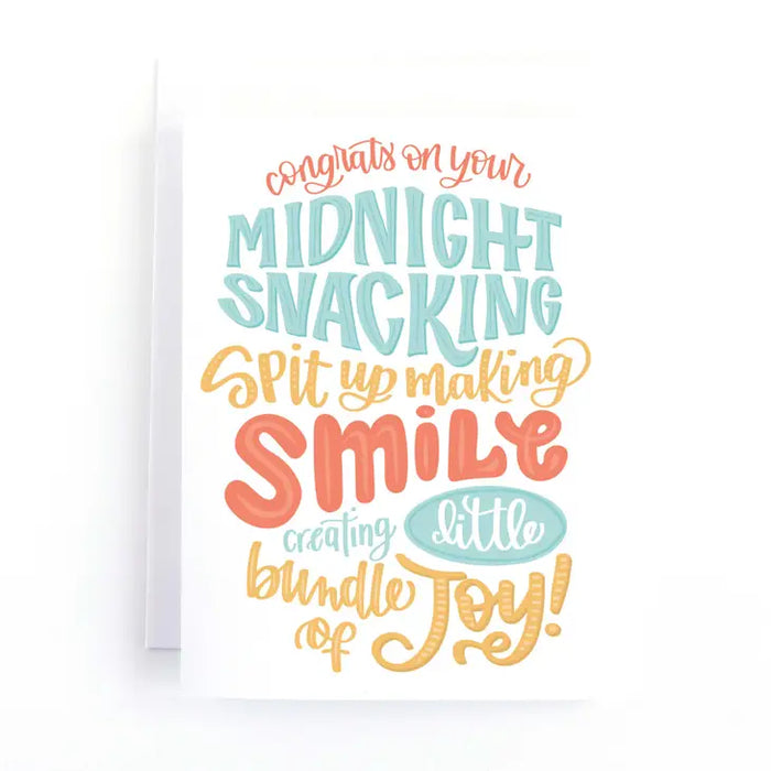 'Congrats on your Midnight Snacking' Baby Shower Card