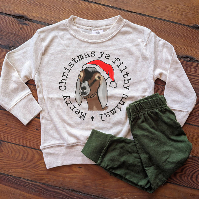 Filthy Animal Christmas Goat Pajamas Holiday PJ Kid Clothes