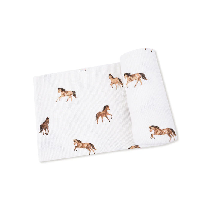 Mini Horses Waffle Swaddle