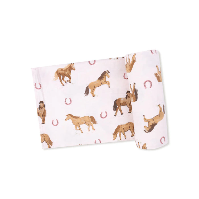 Pink Horses Swaddle