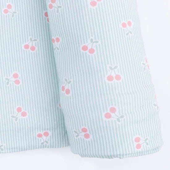 Tiny Cherry Stripe Bamboo Swaddle