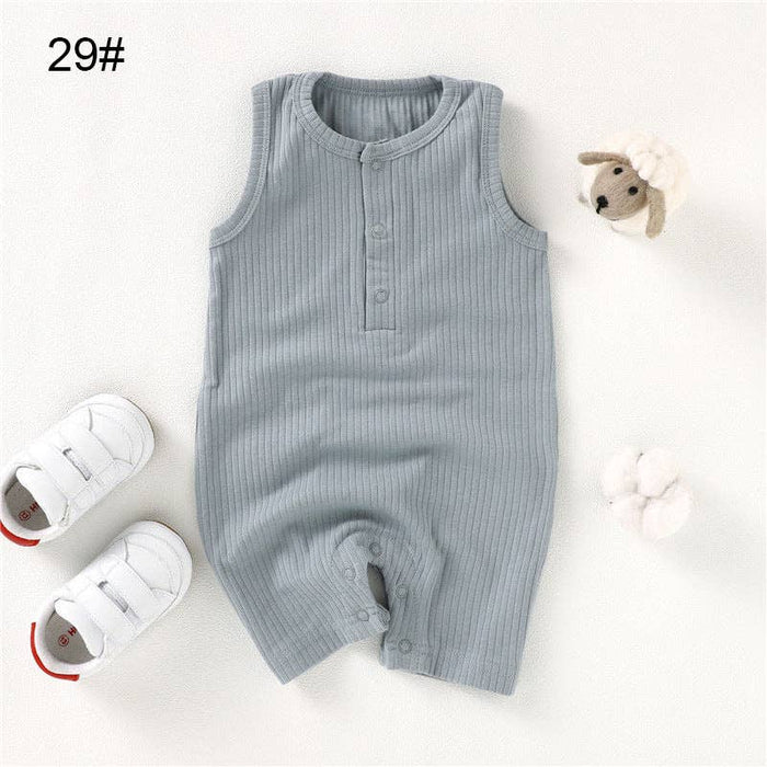 Sleeveless Organic Cotton Knit Romper