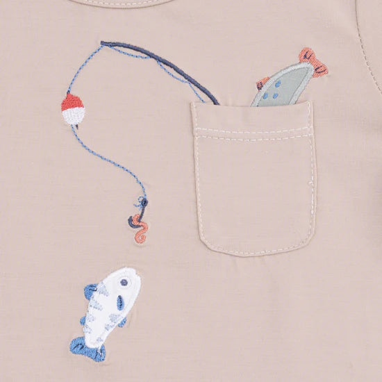 Gone Fishing Crew Neck Tee with Cargo Shorts