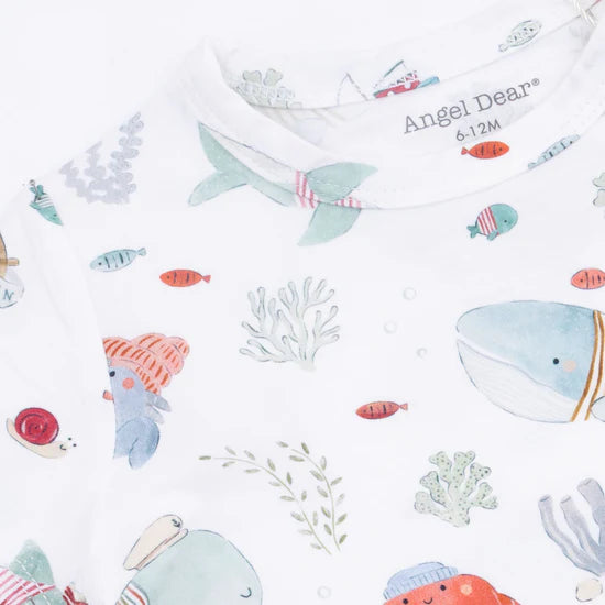 Sailor Sea Creatures Crew Neck Tee & Shorts
