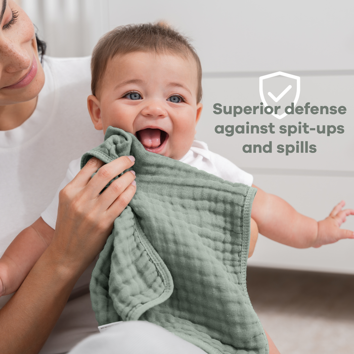 Muslin Burp Cloths  in Fern