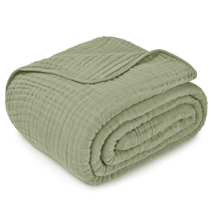 Adult Muslin Blanket in Sage