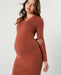 Full Body Ribbed Maternity & Nursing Midi Sweater Dress - Nature Baby Outfitter