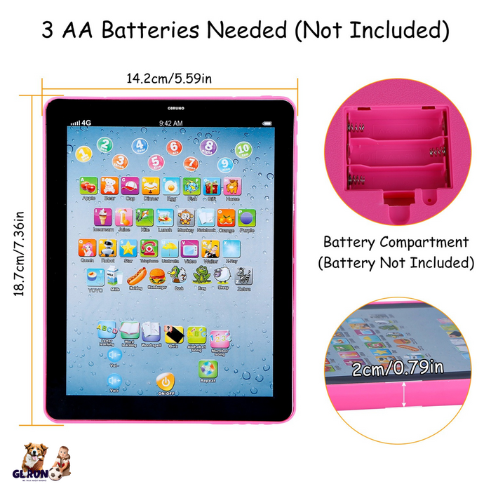 Baby Learning Tablet Educational Mini Pads Toys Touch Learn Toddler Tablet For ABC Numbers Words Gift For Boys Girls Aged 1-6 Year Old Kids