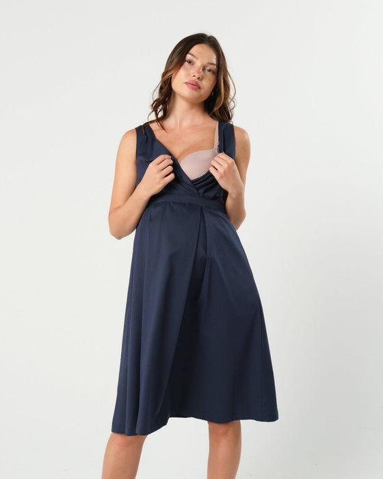 INTO THE BLUE Empire Maternity & Nursing Dress (Regular & Petite) - Nature Baby Outfitter