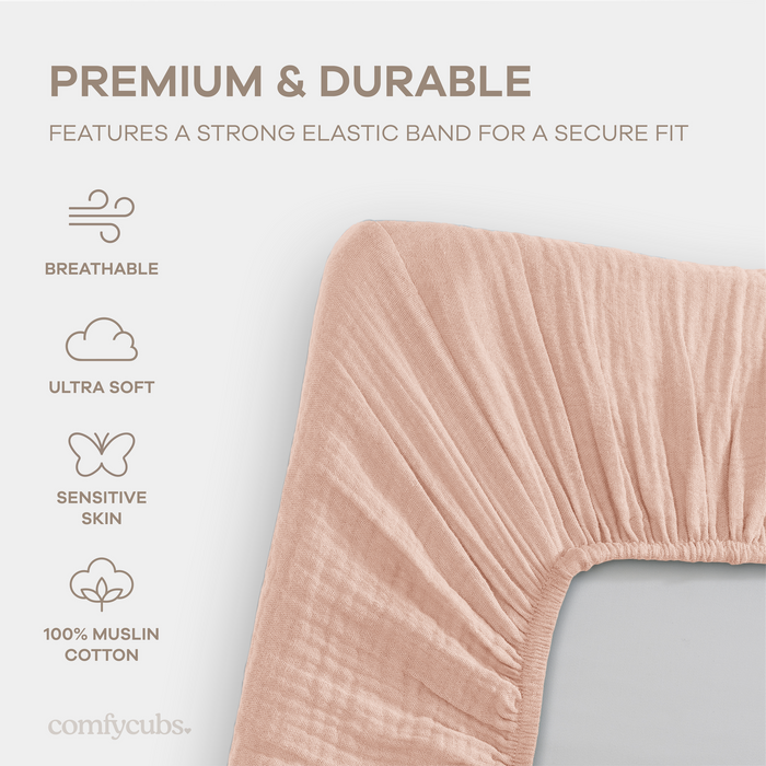 Muslin Cotton Bassinet Sheets, 1 Pack