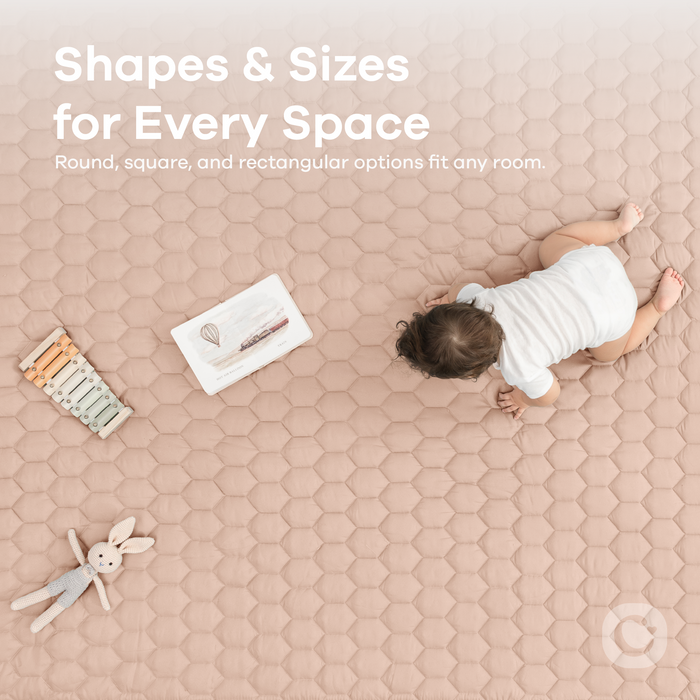 Play Mat with Non-Slip Bottom in Blush