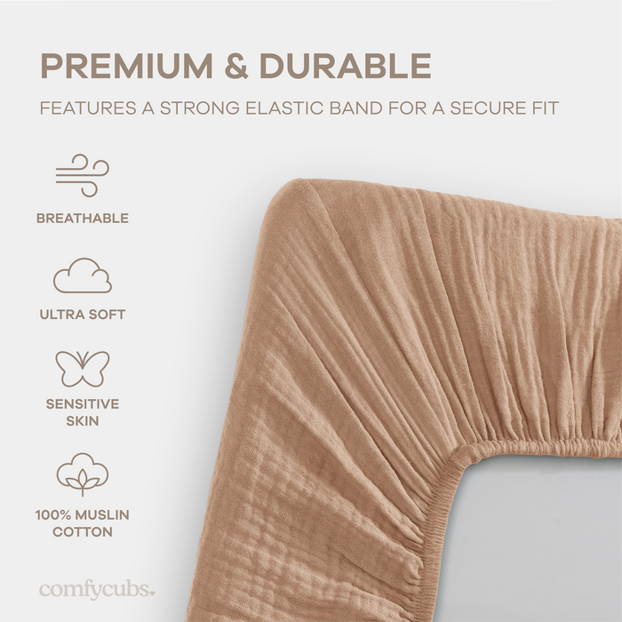 Muslin Cotton Bassinet Sheets, 1 Pack