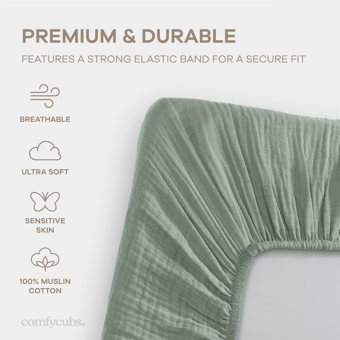 Muslin Cotton Bassinet Sheets, 1 Pack