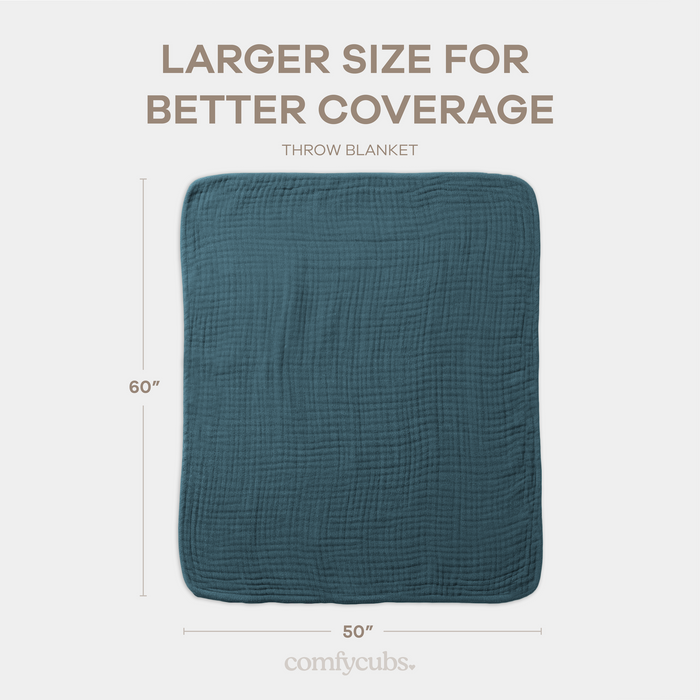 Adult Muslin Blanket in Neptune