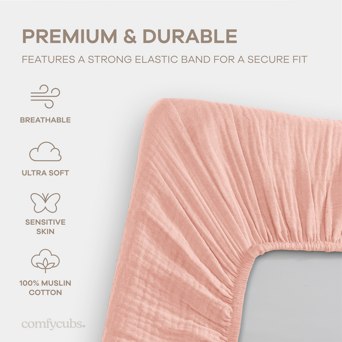 Muslin Cotton Bassinet Sheets, 1 Pack