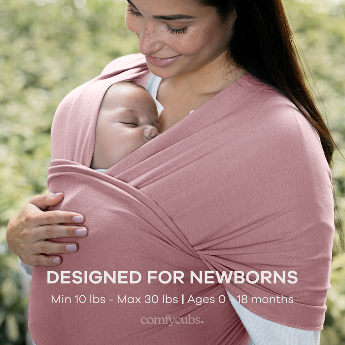 Baby Wrap Carrier in Mauve