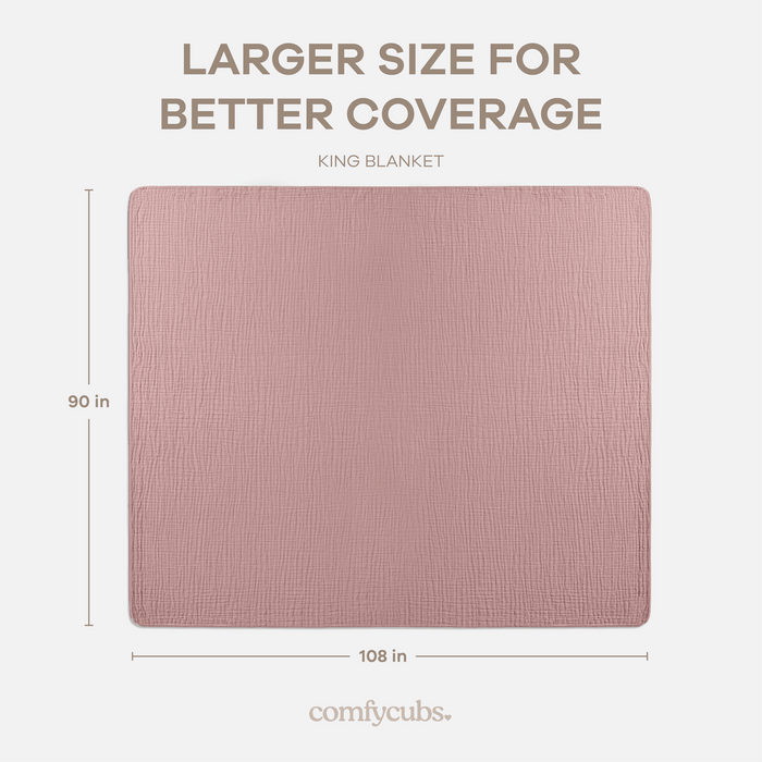 Adult Muslin Blanket in Mauve