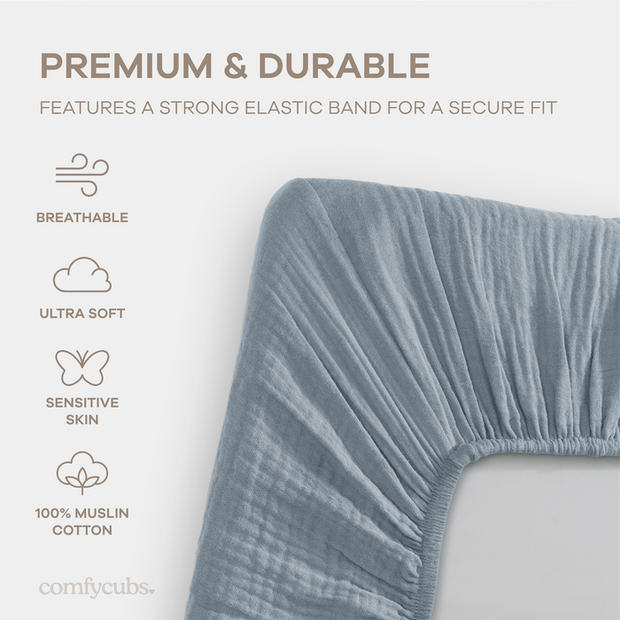 Muslin Cotton Bassinet Sheets, 1 Pack