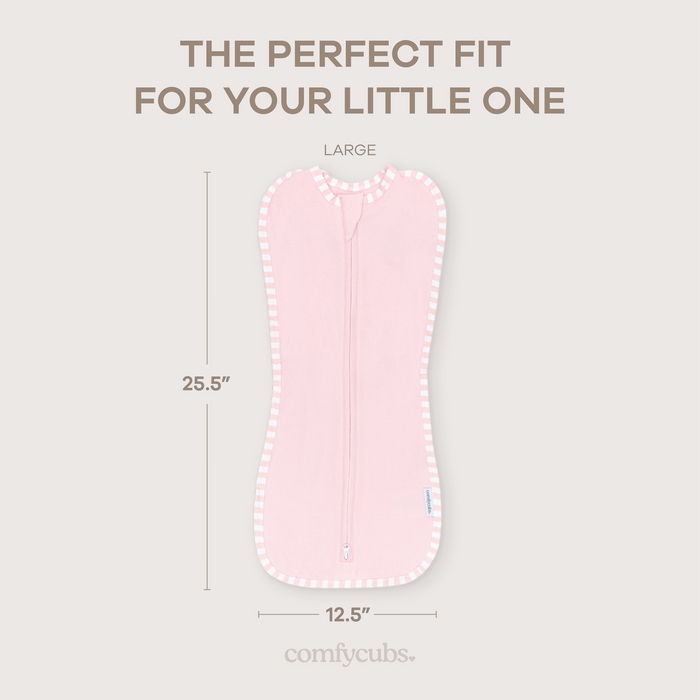 Easy Zipper Swaddle Blankets in Pink