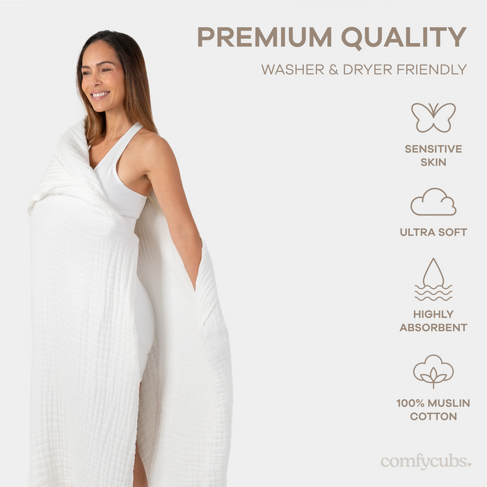Adult Muslin Hooded Towel