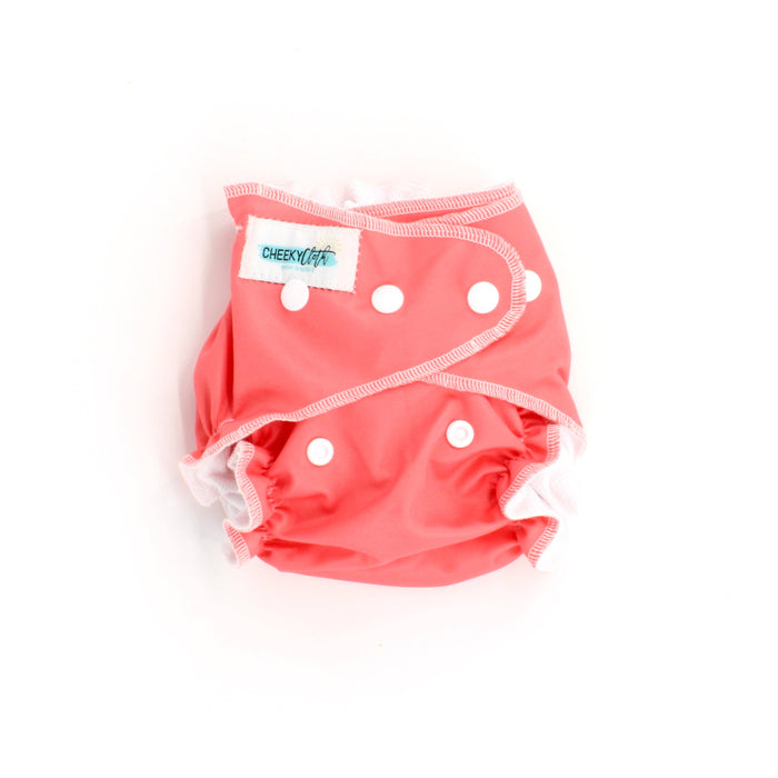 Punch Pink Cheeky Cloth One Size Reusable Swim Diaper