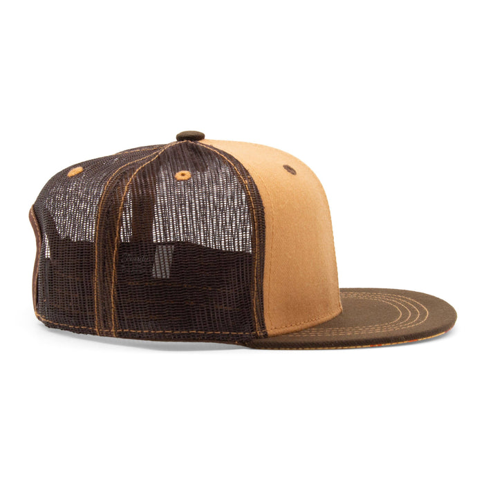 Kids Bison Flat Bill Hat Brown