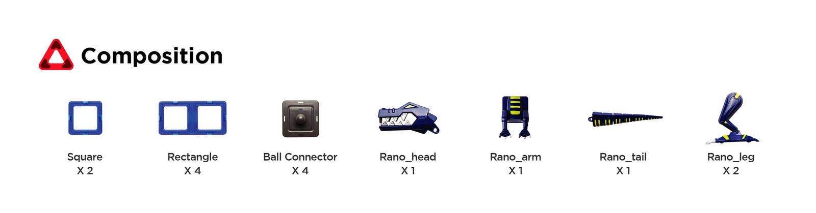 Magformers Monster Rano 15 Piece Set