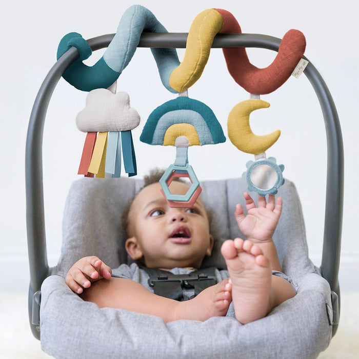 Rainbow Bitzy Bespoke Spiral Car Seat Activity Toy
