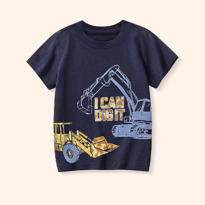 Car Short Sleeve T-Shirt Cotton Casual Top