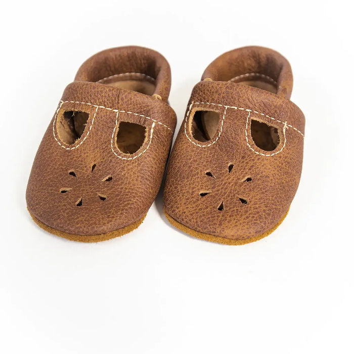 Sepia T-Strap Shoes