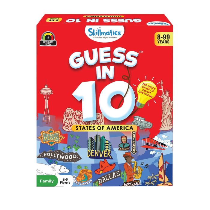 Guess in 10 States of America Card Game