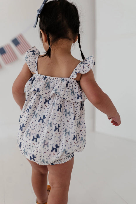 Balloon Dogs Gauze Bubble Romper