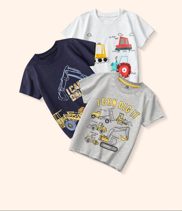 Car Short Sleeve T-Shirt Cotton Casual Top