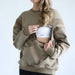 Dark Olive Isabella Oversized Nursing & Pregnancy Sweatshirt - Nature Baby Outfitter