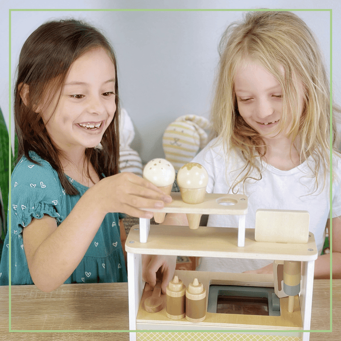 Wooden Ice Cream Shop Set - Pretend Play Counter Ages 3+