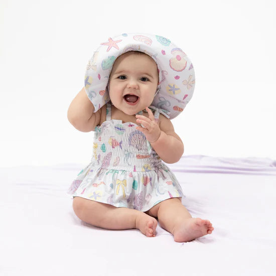 Beach Days Smocked Bubble Romper Skirt