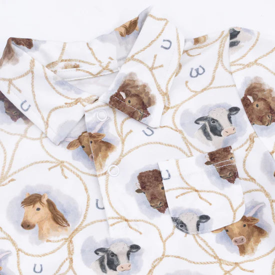 Farm Animals Rope Cameos Polo & Shorts
