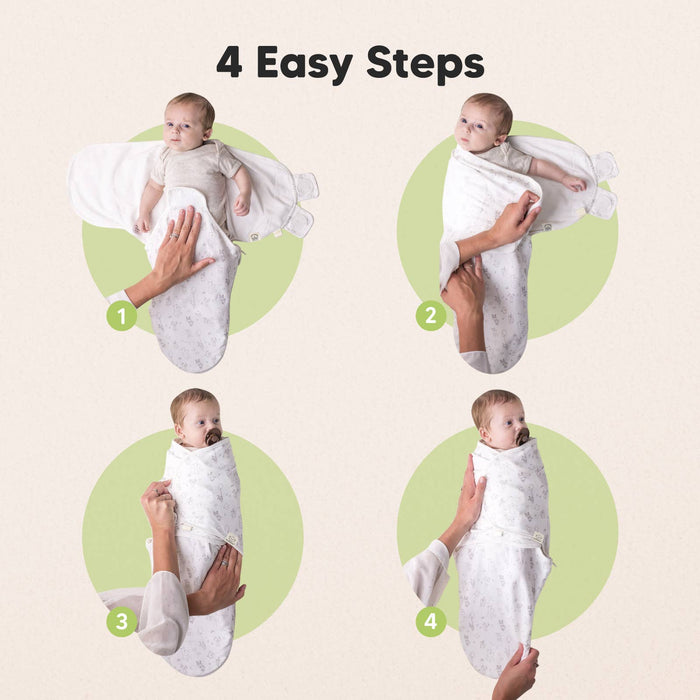Aspire 3pk Soothe Zippy Baby Swaddles 0-6 Months,Newborn Sleep Sack - Nature Baby Outfitter