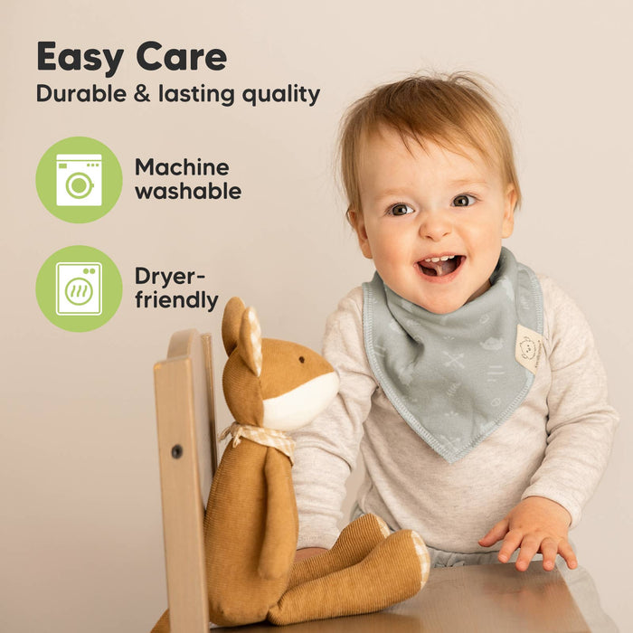 Nordic 8-pack Baby Bandana Bibs for Boys and Girls - Nature Baby Outfitter