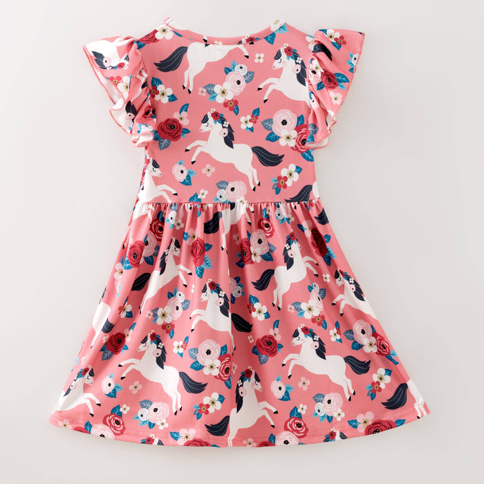 Ponies & Roses Flutter Sleeve Dress