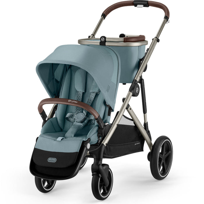 twin stroller cybex Cybex Gazelle S Stroller Stone Grey/ Silver Frame